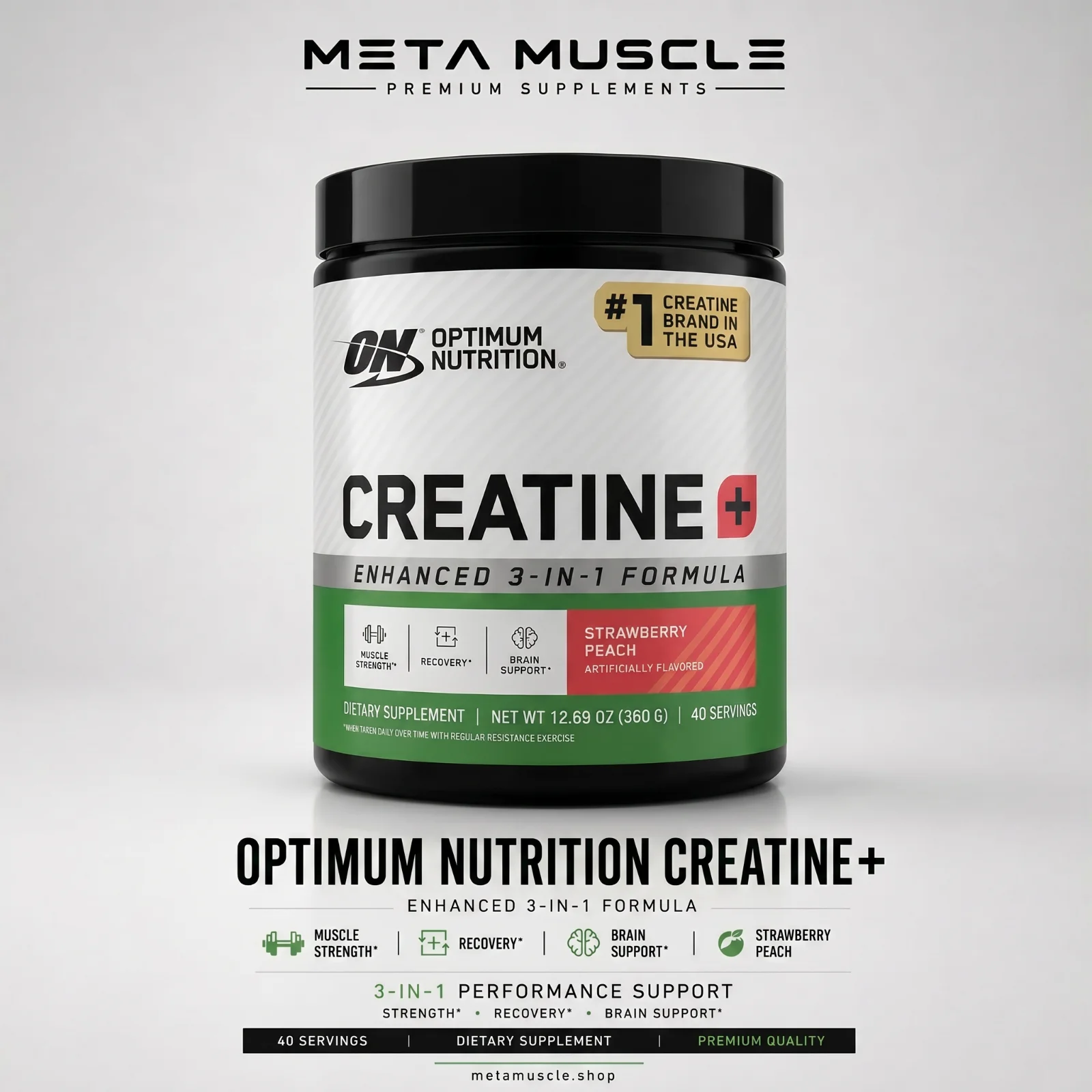 Optimum Nutrition Creatine Monohydrate Plus Powder