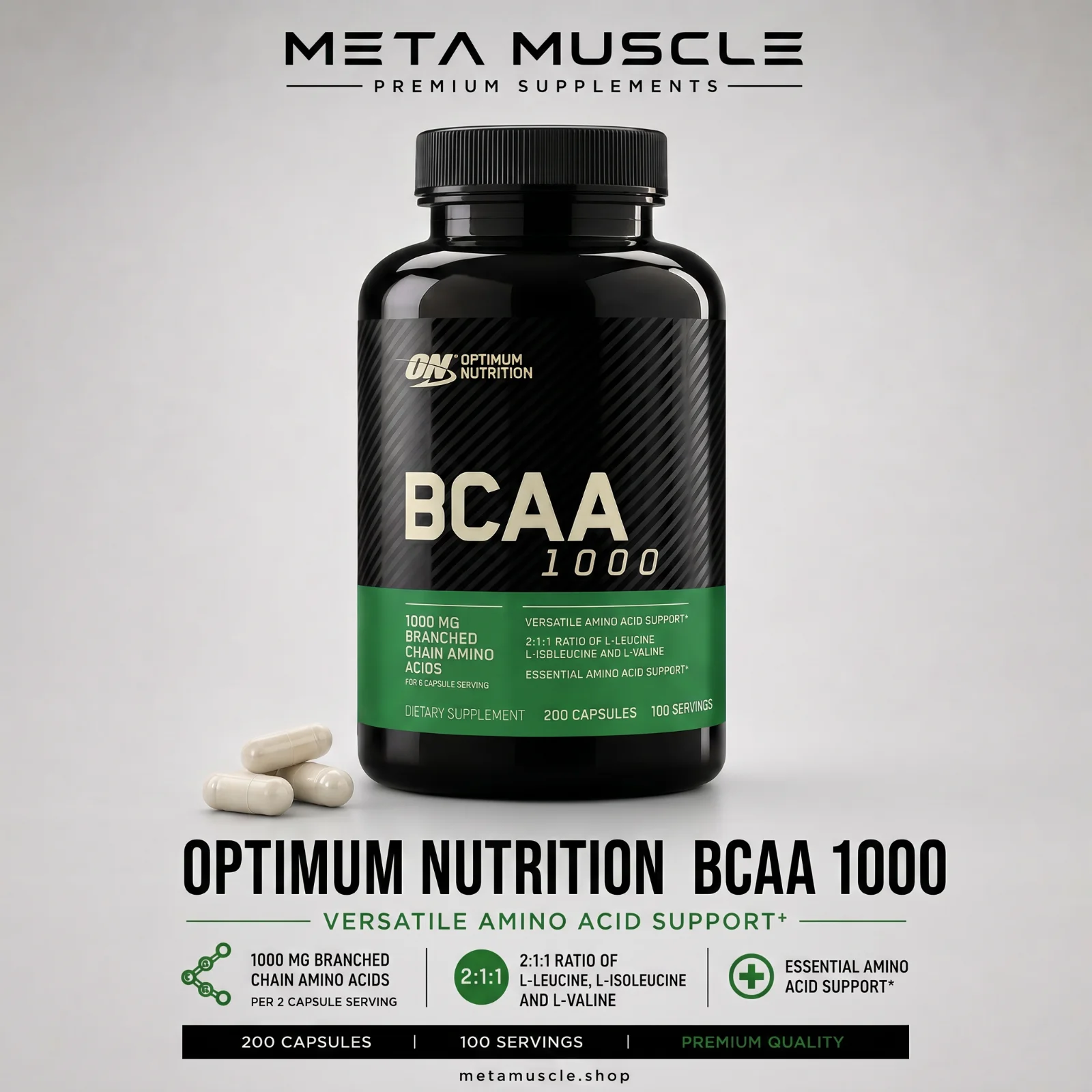 Optimum Nutrition Instantized BCAA Capsules