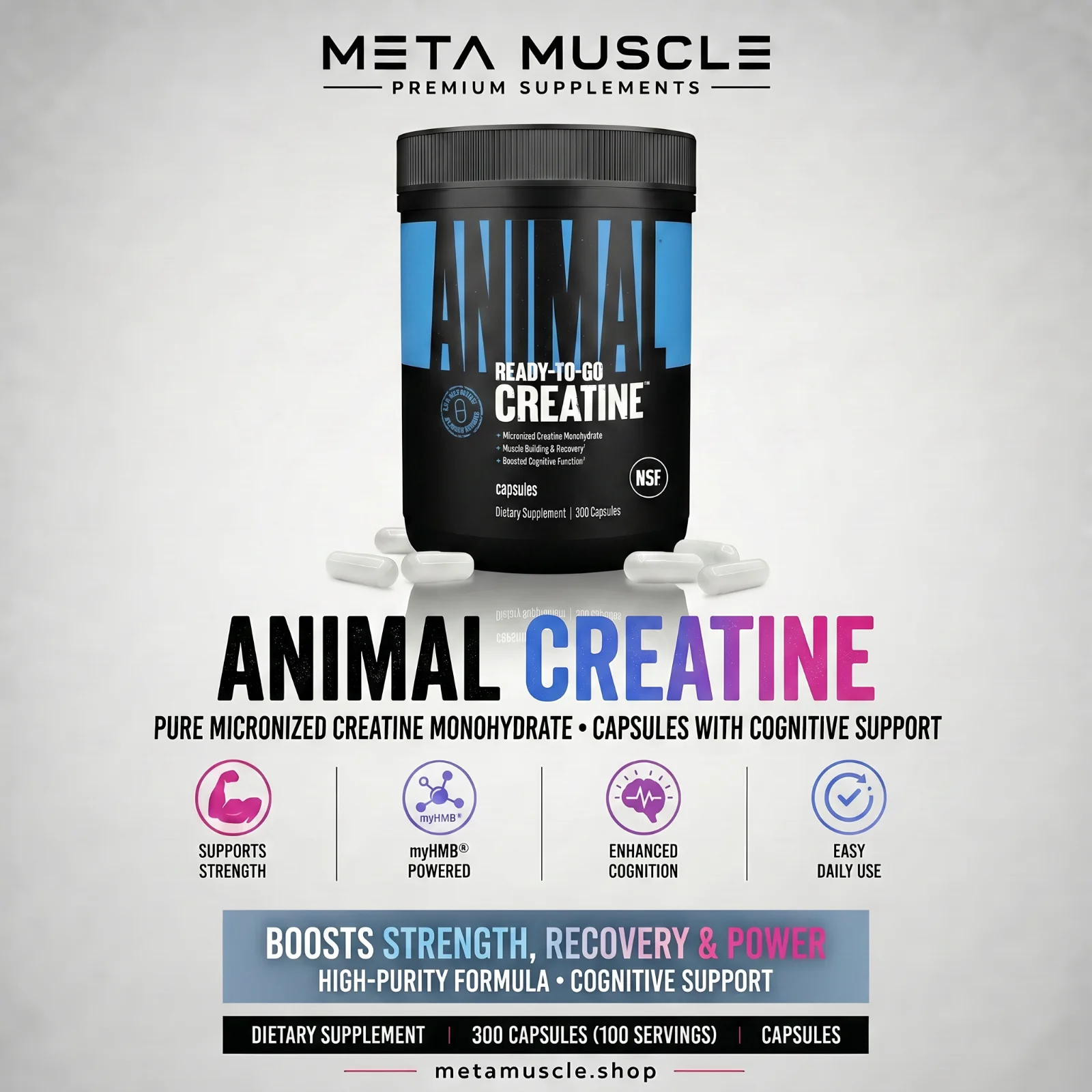 Animal Micronized Creatine Capsules