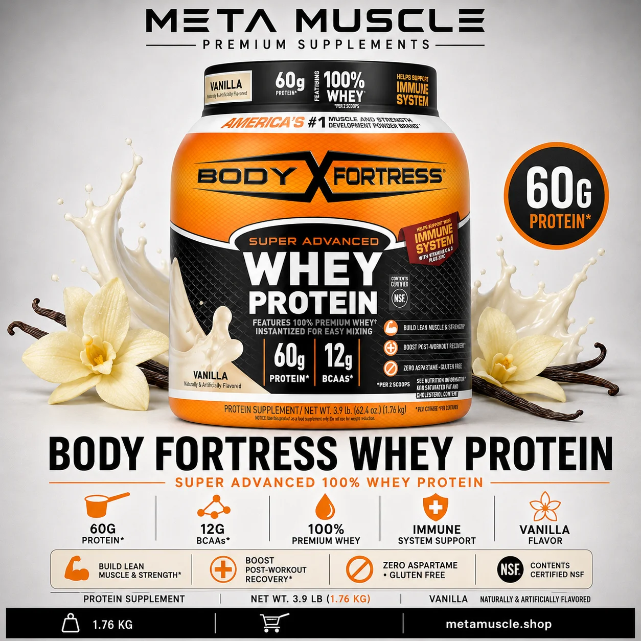Body Fortress Super Advanced Whey Protein Powder