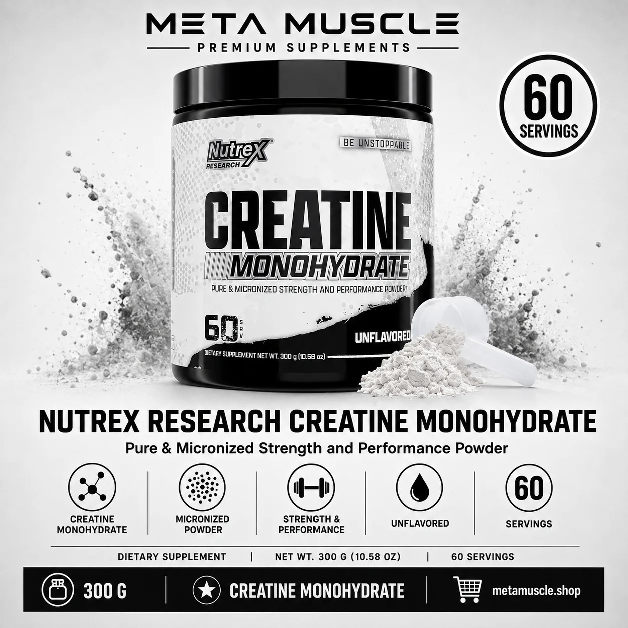 Nutrex Research Creatine Monohydrate Powder