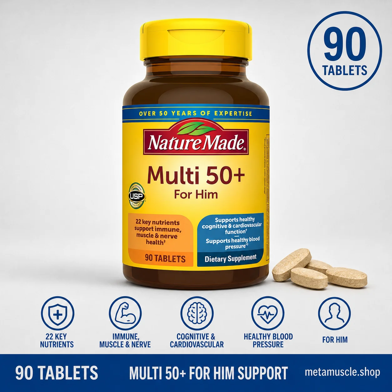 Nature Made Multivitamin For Him 50+ Tablets